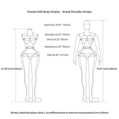 Jxjarnet Luxury Gold Electroplated Female Mannequin, High-End Hourglass Curvy Dress Form with Ultra-Thin Waist & Large Hips, Posable Full Body Display for Boutique(Crossed-No Head,Both Hips)