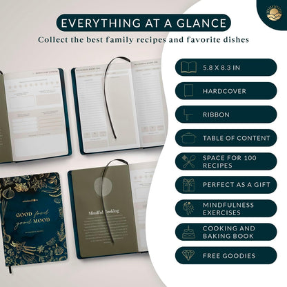 Recipe Book Pepper A5: Blank Hardcover DIY Cookbook for 100 Recipes to Personalize Your Favorites