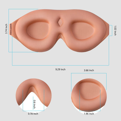 Alaska Bear Sleep Mask for Side Sleepers 2022 Headband Design, Cup-Shaped and Extra-Soft, 100 Blackout Eye Mask Shades Cover for Men and Women Home or Travel, Machine Washable, Black