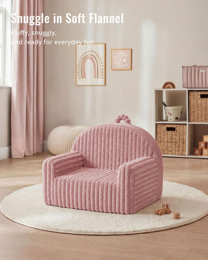 Blissful Diary Toddler Chair, Snuggly Soft Kids Sofa Chair, Supportive Toddler Couch for Girls and Boys, Kids Furniture