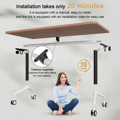 rzoizwko 55.1" Folding Conference Table with Wheels,2 Pack Heavy-Duty Flip-Top Reconfigurable Training Table System,Rolling Conference Room Tables for Office, Classroom & Meeting Rooms