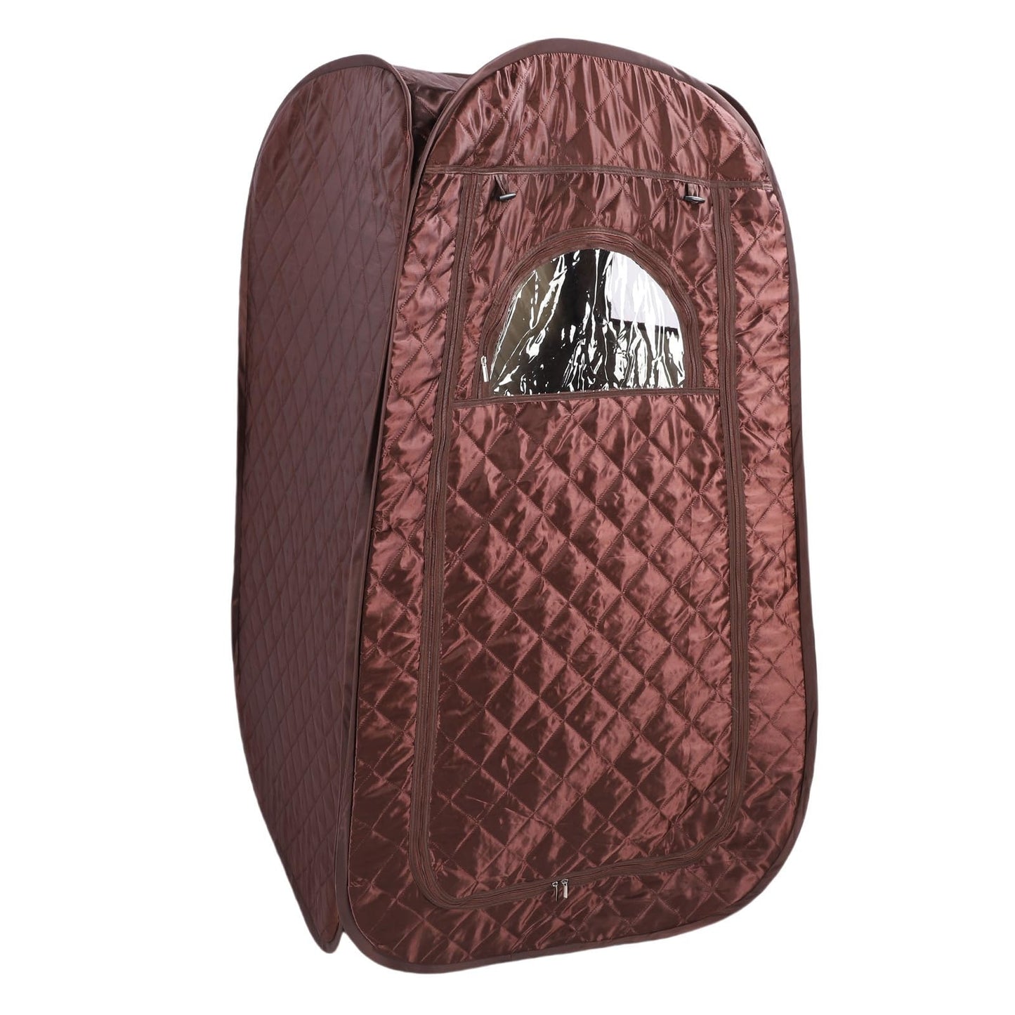 Srliya Portable Sauna Box, 4.76FT Foldable Full Body Steam Sauna Tent with Remote Control and Folding Chair, for Home Relaxation and Gym Use (Wine Red)
