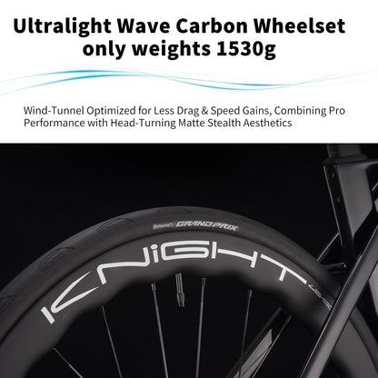 SAVADECK SLR8-Ultegra Full Carbon Road Bike with Shimano 105 R8170 24S Set for Adults, (Wave Pattern(W45), Green, 54cm)