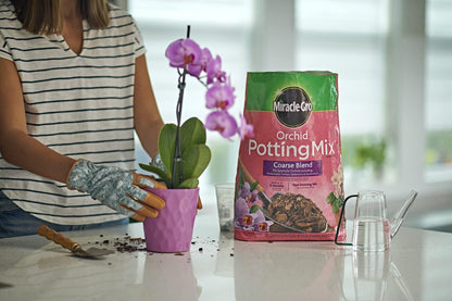 Miracle-Gro Orchid Potting Mix - Coarse Blend for Healthy Growth | 8qt, 2-Pack