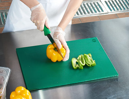 CURTA 2-Pack Green Cutting Boards for Kitchen, 24" x 18" x 0.5" Color Coded Plastic Chopping Board with Anti Slip Surface Dishwasher Safe