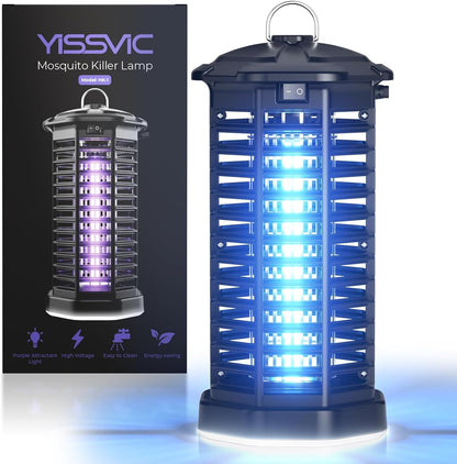 YISSVIC Bug Zapper, Outdoor Indoor Waterproof Electric Mosquito Fly Zapper Killer, Effective 4200V for Home, Patio,