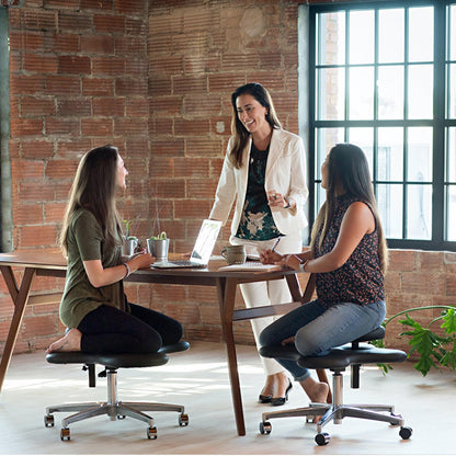 Office Chair Cross Legged Chair，Cross Legged Sitting Kneeling Office Chair with Wheels, Meditation Seat for Reducing Back Pain, Ergonomic Posture Corrective Seat - Improve Posture and Reliev