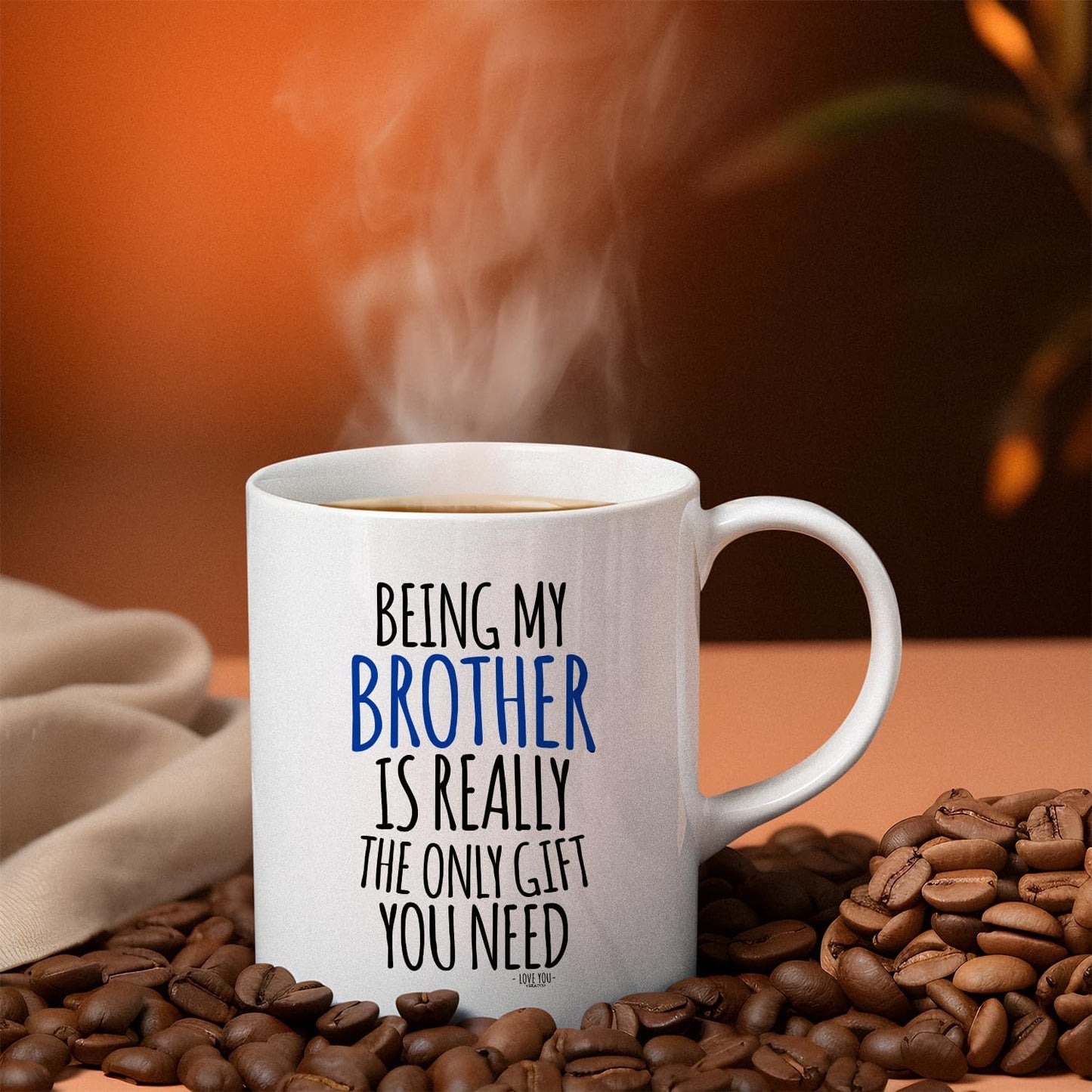 Veracco Being My Brother Is Really The Only Gifts You Need Ceramic Coffee Mug, White, For Him Birthday