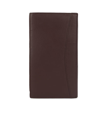Leather Executive Business Credit Card Book Holder Professional Card Organizer -Clear Slots (Dark Brown)