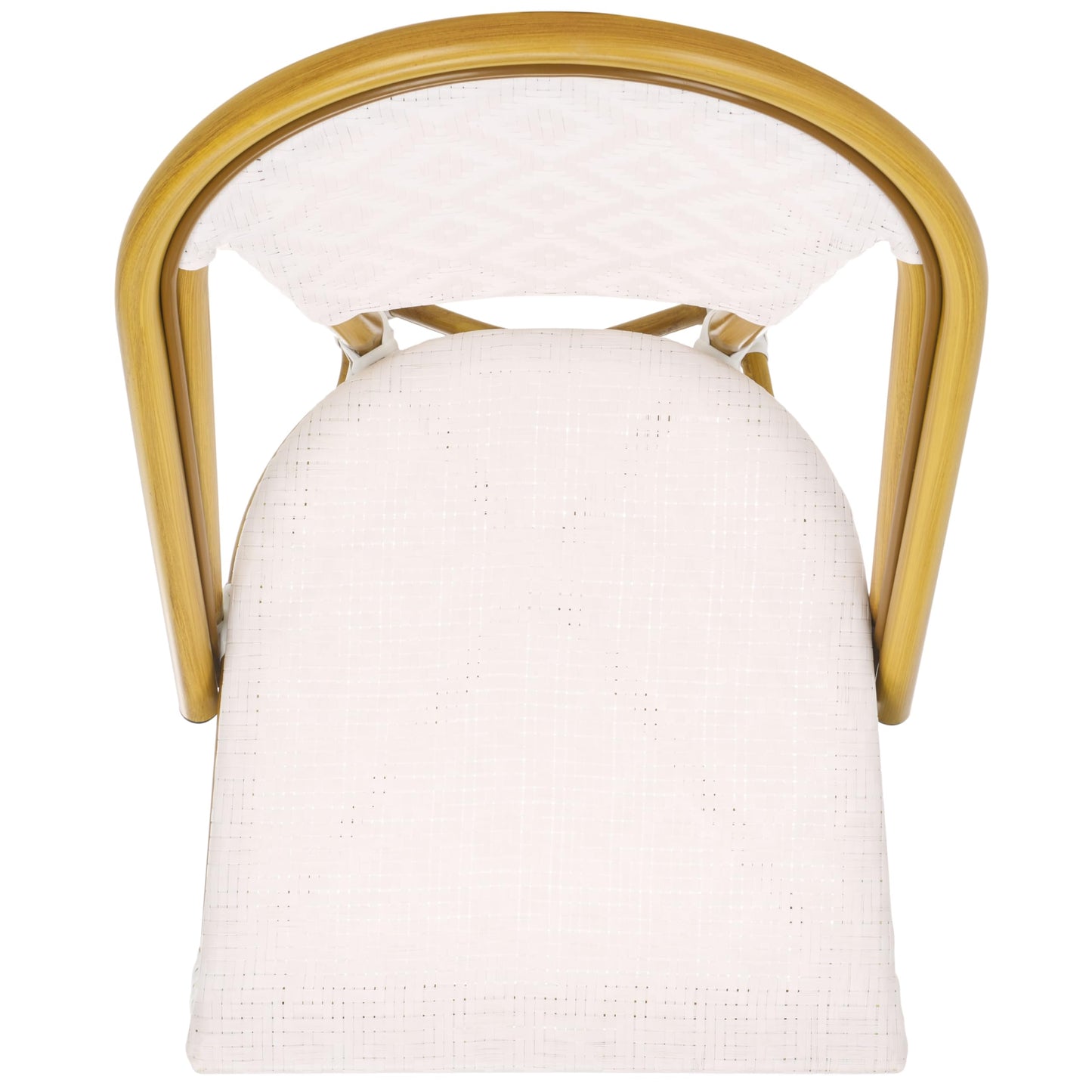 SAFAVIEH Outdoor Collection Lydia White Bistro Chair Set of 2 (Fully Assembled)