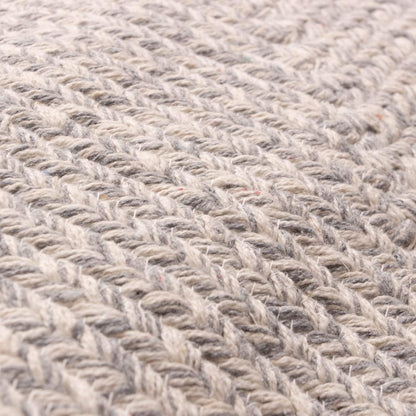 Super Area Rugs Farmhouse Braided Rug, Cotton Kitchen Reversible Carpet, Gray & White, 2' X 3'