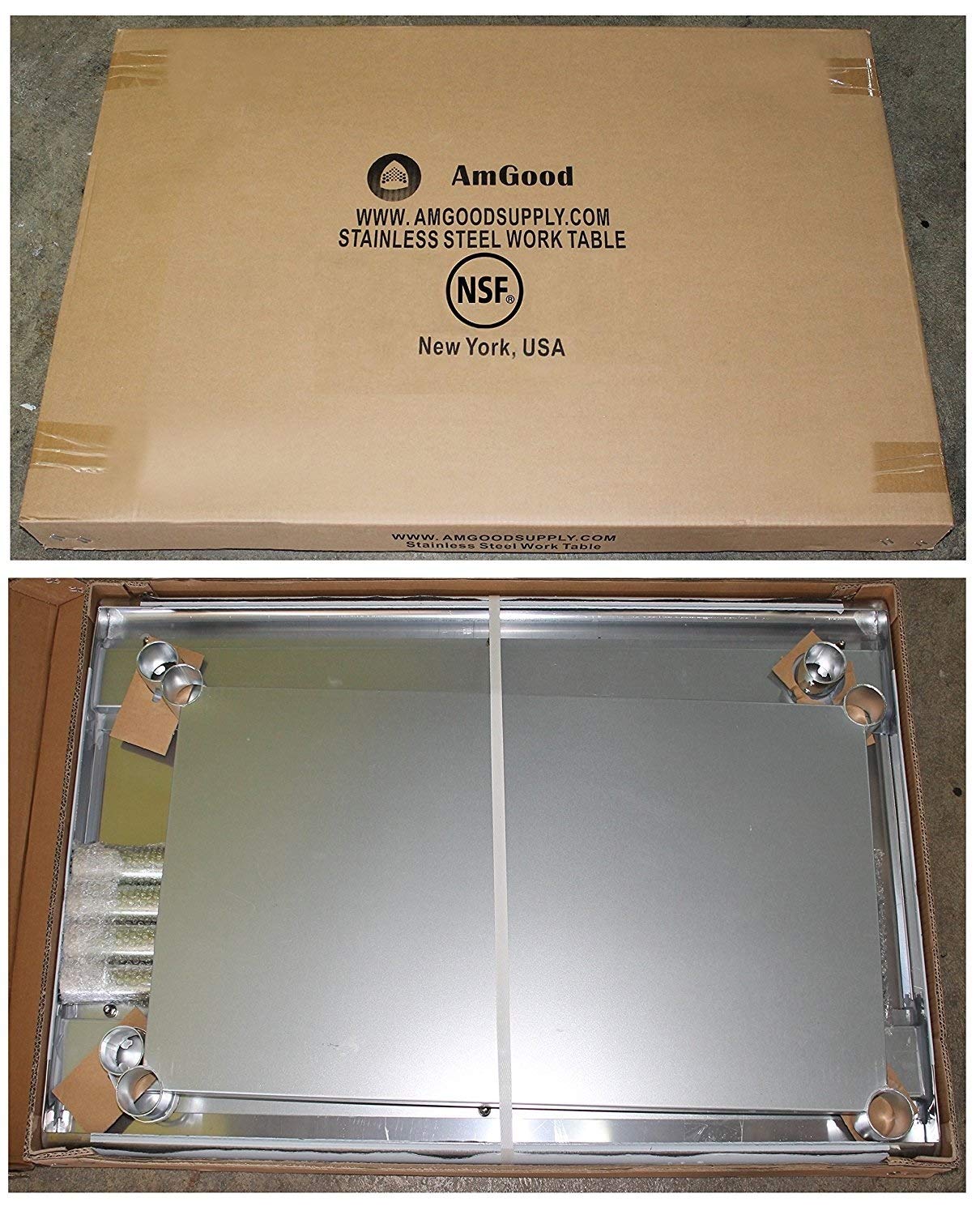 AmGood Stainless Steel Work Table with Undershelf | Food Prep NSF | Utility Work Station | (72" Length X 14" Width)