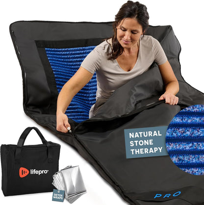 LifePro RejuvaWrap Infrared Sauna Blanket — Portable Sauna Bag with 9 Temp Levels Low EMF Far Infrared Heating — At Home Full Body Rejuvenation & Relaxation