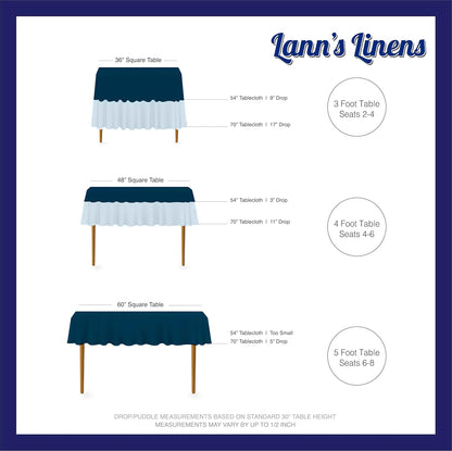 Lann's Linens 70" Square Premium Tablecloth for Wedding, Banquet, Restaurant, Polyester Fabric, Pink