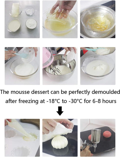 OCPO KITCHEN Eclair Silicone Mold for Baking Mousse Cake, 3D Baking Mold for Cakes, 8-Cavity