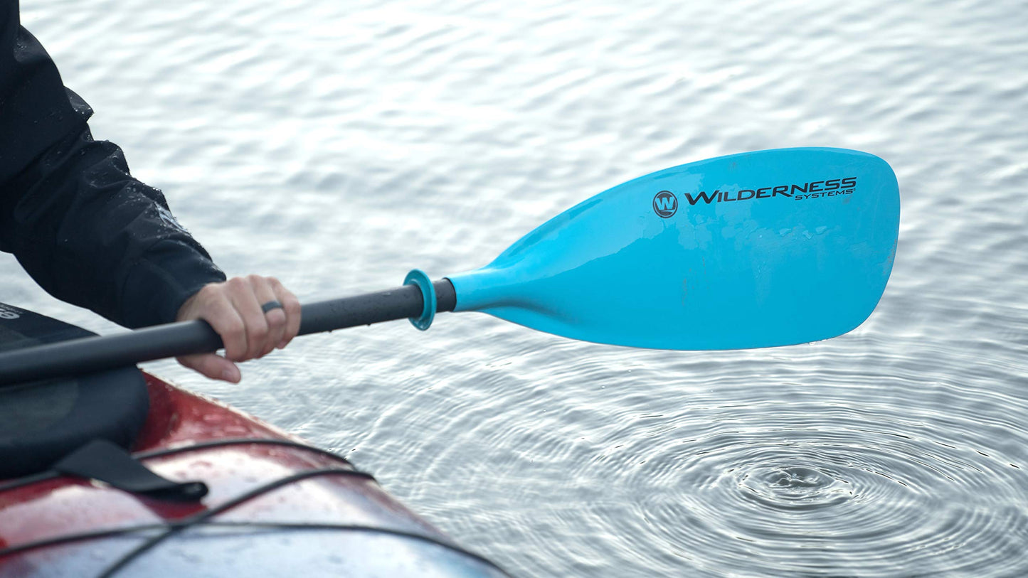 Wilderness Systems Apex Glass Recreation/Touring Kayak Paddle, Fiberglass Blade, Adjustable Carbon Fiber Shaft (220-240 cm) 8070204 Blue/Black