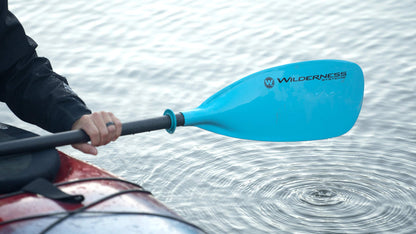 Wilderness Systems Apex Glass Recreation/Touring Kayak Paddle, Fiberglass Blade, Adjustable Carbon Fiber Shaft (220-240 cm) 8070204 Blue/Black