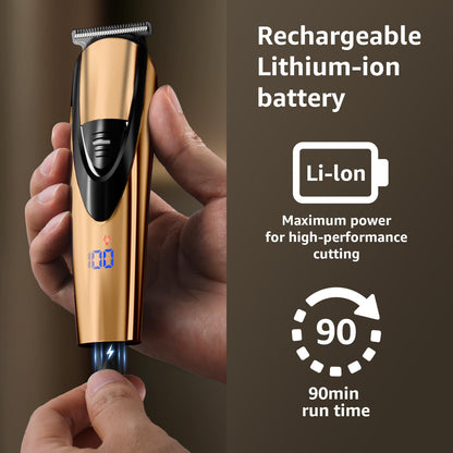 SHPAVVER Beard Trimmer for Men: Professional Barber Hair Clippers - 12-in-1 Cordless Grooming Kit - Waterproof Electric Razor with Turbo Speed & Precision Blades