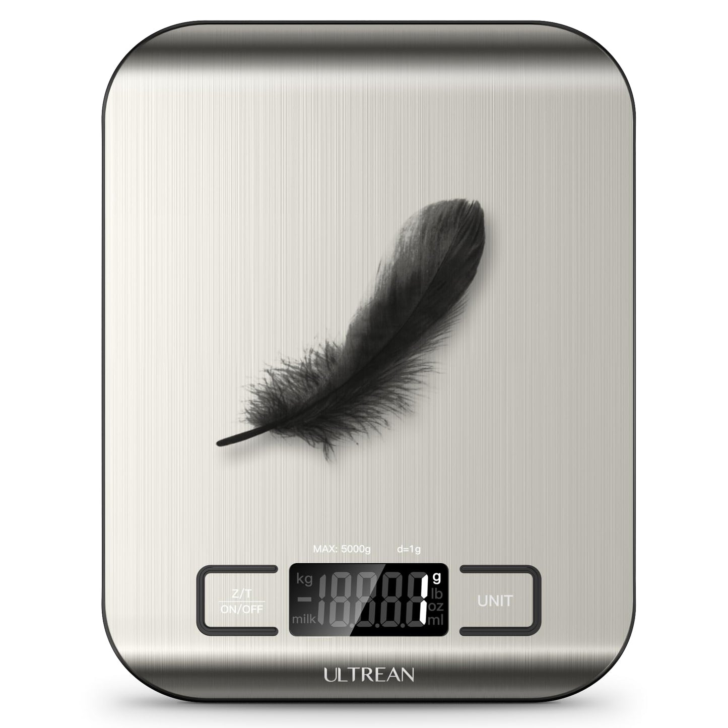 Ultrean Food Scale, Digital Kitchen Scale Weight Grams and Ounces for Baking Cooking and Meal Prep, 6 Units with Tare Function, 11lb (Batteries Included)