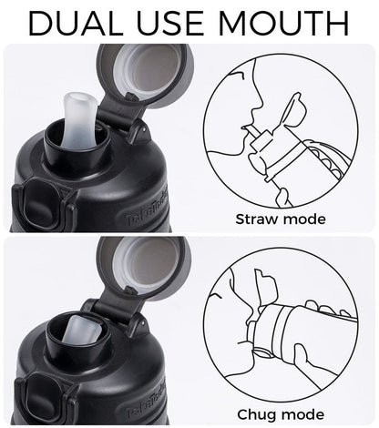 TakeToday Collapsible Water Bottles 21oz (2 pack), Foldable Platinum Silicone Travel Water Bottle with Straw & Carry Strap, Leak-Resistant Screw Lid, Wide Mouth, BPA-Free for Hiking, Camping, Travel