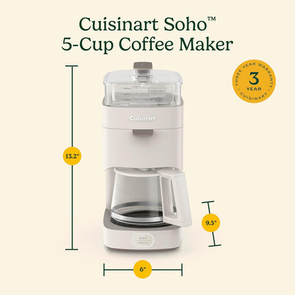 5-Cup DCC-5TRNAS Cuisinart Soho Coffee Maker, Truffle