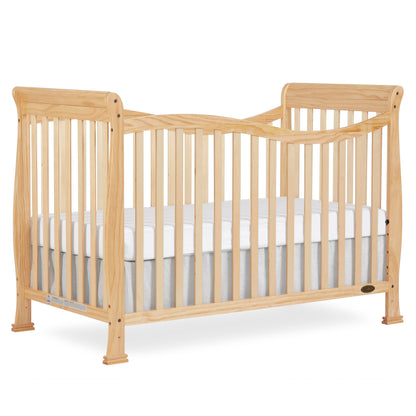Dream On Me Violet 7-in-1 Convertible Full-Size Baby Crib with Toddler, Day & Full Bed Conversion in Natural, GreenGuard Gold & BSA, 4 Mattress Heights, Sustainable Pinewood