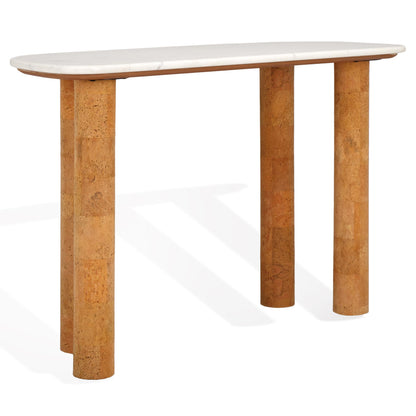SAFAVIEH Couture Collection Marilynn Marble/Cork Veneer Console Table