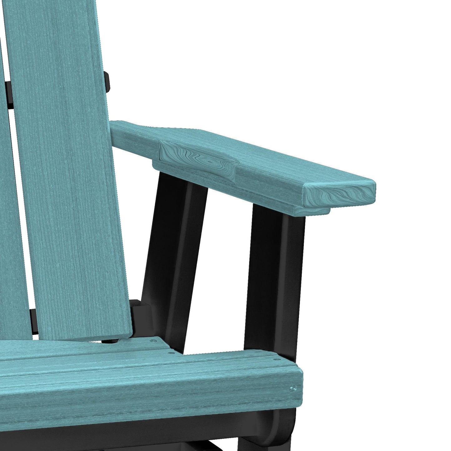 American Furniture Classics Model 416ARB Brandon Balcony Glider in Aruba Blue on a Black Base