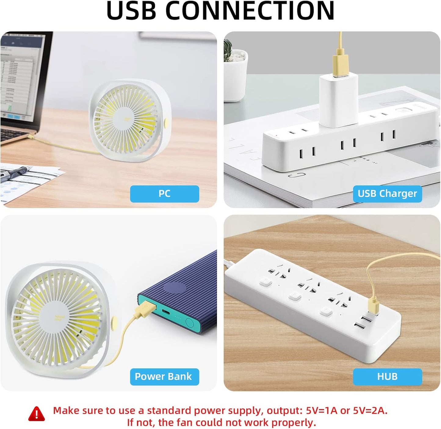 Portable Cooler Fan, Mini Desk Fan for Office and Outdoor Use, Personal Table Air Cooler Fan