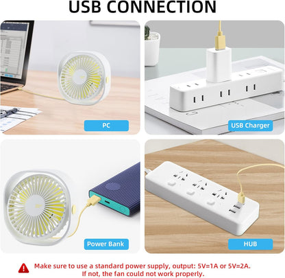 Portable Cooler Fan, Mini Desk Fan for Office and Outdoor Use, Personal Table Air Cooler Fan