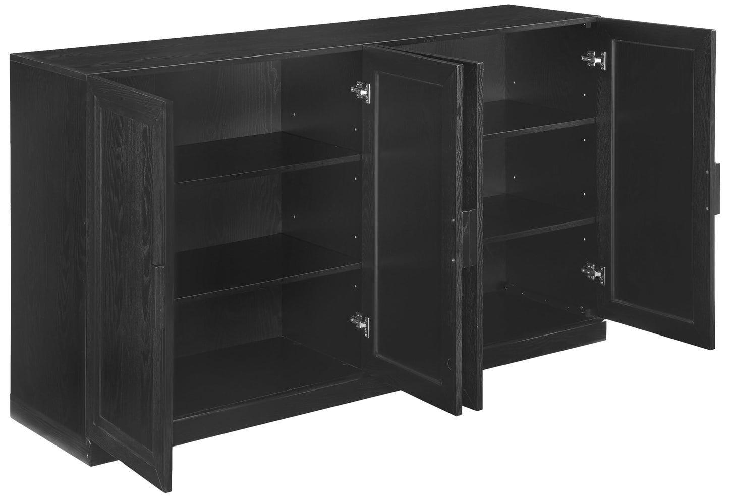 Crosley Furniture Essen Modern Sideboard Buffet Cabinet with Storage, TV Stand, Credenza, Black