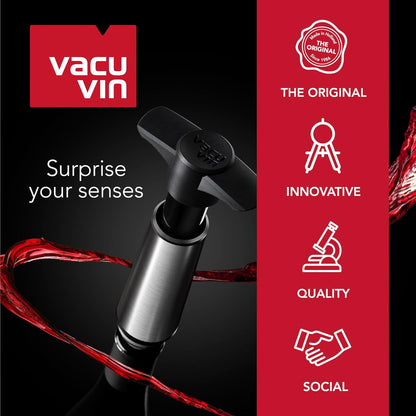 Vacu Vin Silver Rapid Ice Active Cooler Wine Bottle Chilling Sleeve, Standard