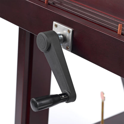 SoHo Urban Artist Pro Table Easel - Wooden Easel with Mahogany Finish, Adjustable Height to 100", Holds Canvases Up to 64", Tabletop Easels for Painting with Crank System and Casters