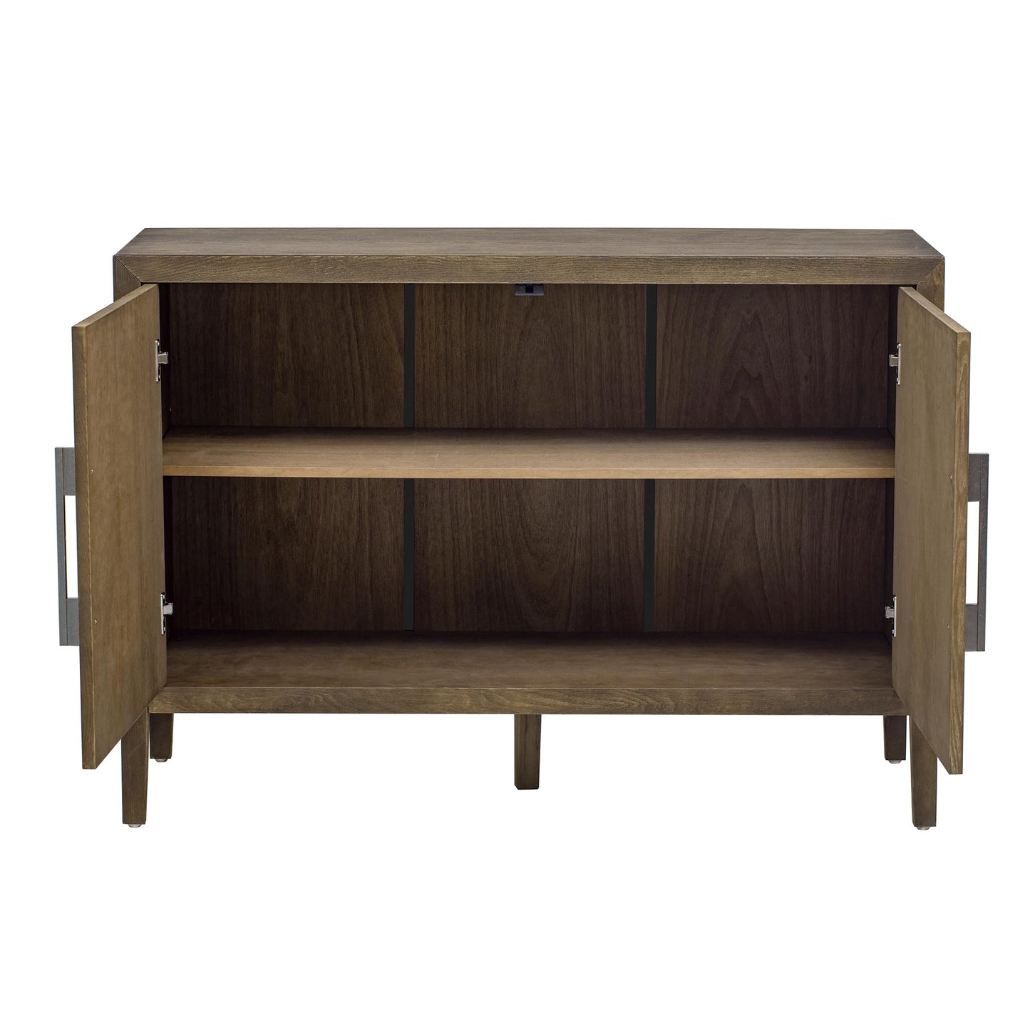 Merax Modern Rustic Wood Buffet Sideboard with Storage Shelf, 2 Doors Coffee Bar Cabinet TV Stand for Bedroom Living Room Dinning Room Kitchen Espresso