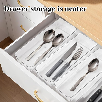 Rainmae Cutlery Storage Organizer, Plastic Utensil Caddy for Kitchen Countertop Organization