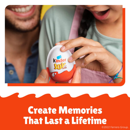 Kinder Joy Eggs, Bulk 15 Count, Treat Plus Toy, Sweet Creams and Chocolatey Wafers, Individually Wrapped, 10.5 oz
