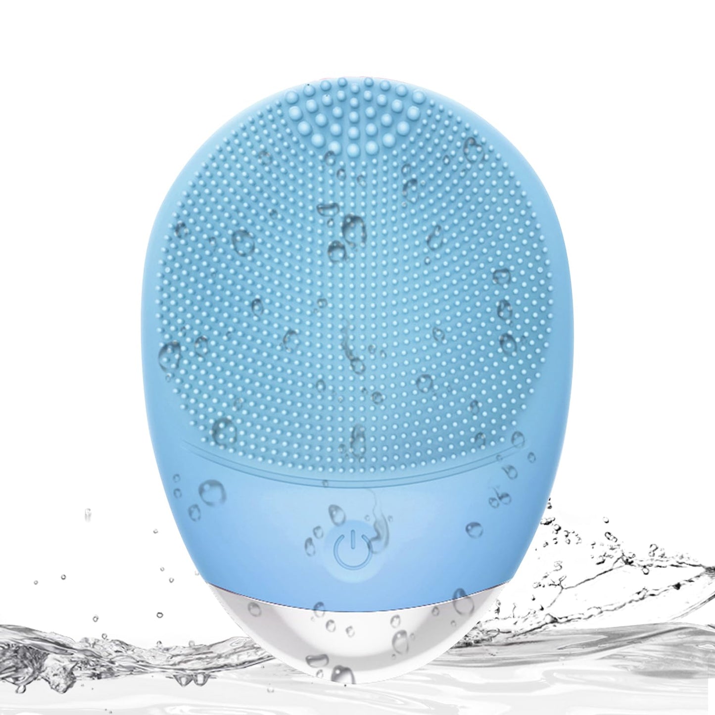 Facial Cleansing Brush, 3-in-1 Electric Soft Silicone Waterproof Face Scrubber, USB Rechargeable IPX7 Waterproof Sonic Vibrating Face Brush for Deep Cleansing, Gentle Exfoliating and Massaging