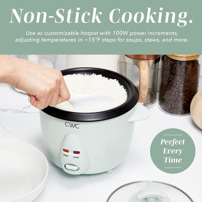 6 300W 3 6 COOK WITH COLOR Cup Rice Cooker - Effortless Cooking and Perfectly, Cooks Cups of Raw Rice for Cups