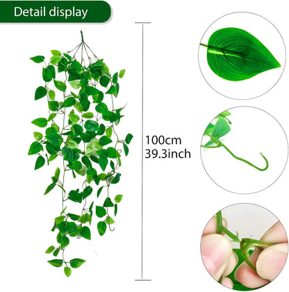 Freyalife Fake Hanging Plants for Room Decor, Artificial Ivy vines Greenery Leaves Garlands for Home Aesthetic living