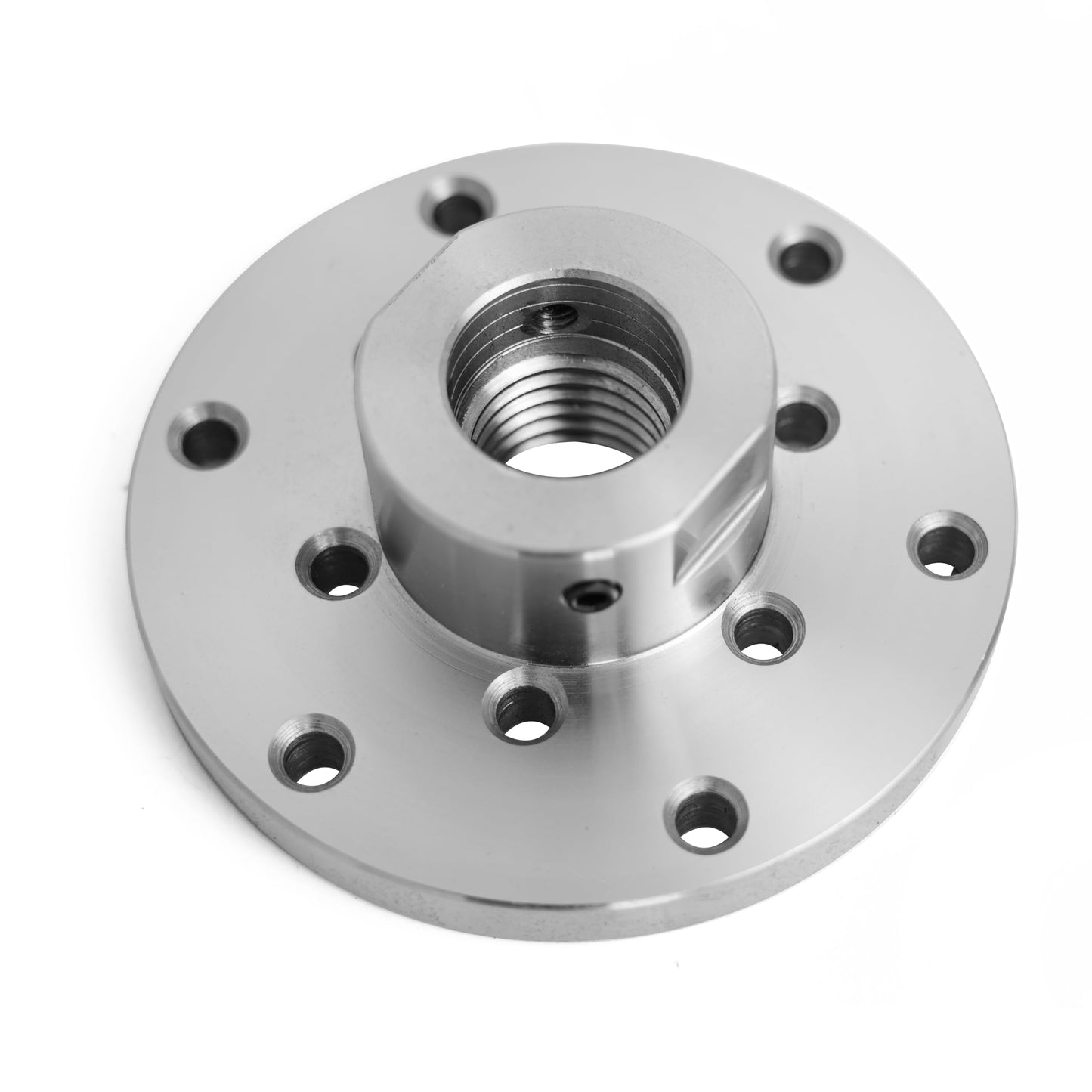 BMWOOD 4" Faceplate with 1"x8TPI Thread, with Two Nylon Washers for Woodturning Lathe,12 Mounting Holes.