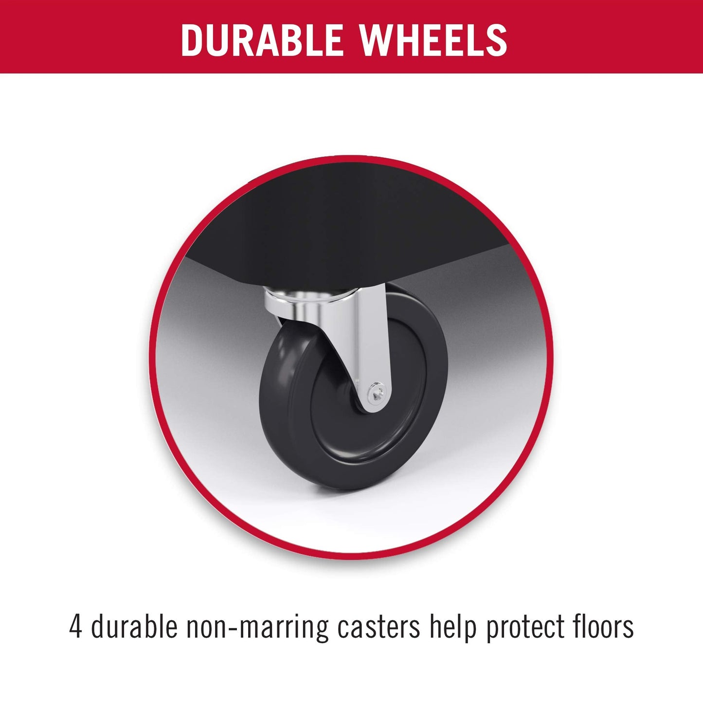 Suncast Commercial 3-Tier Heavy Duty Work Cart with Non-Marking Wheels, Ergonomic Handles, Holds up to 300 lbs, 20" x 40", Black and Silver, Made in the USA