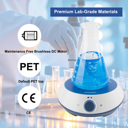 ONiLAB Magnetic Stirrer with 4PCS Stir Bars，3M Power Cord, Magnetic Mixer with Stirring Capacity 3000ml (No Heating)…