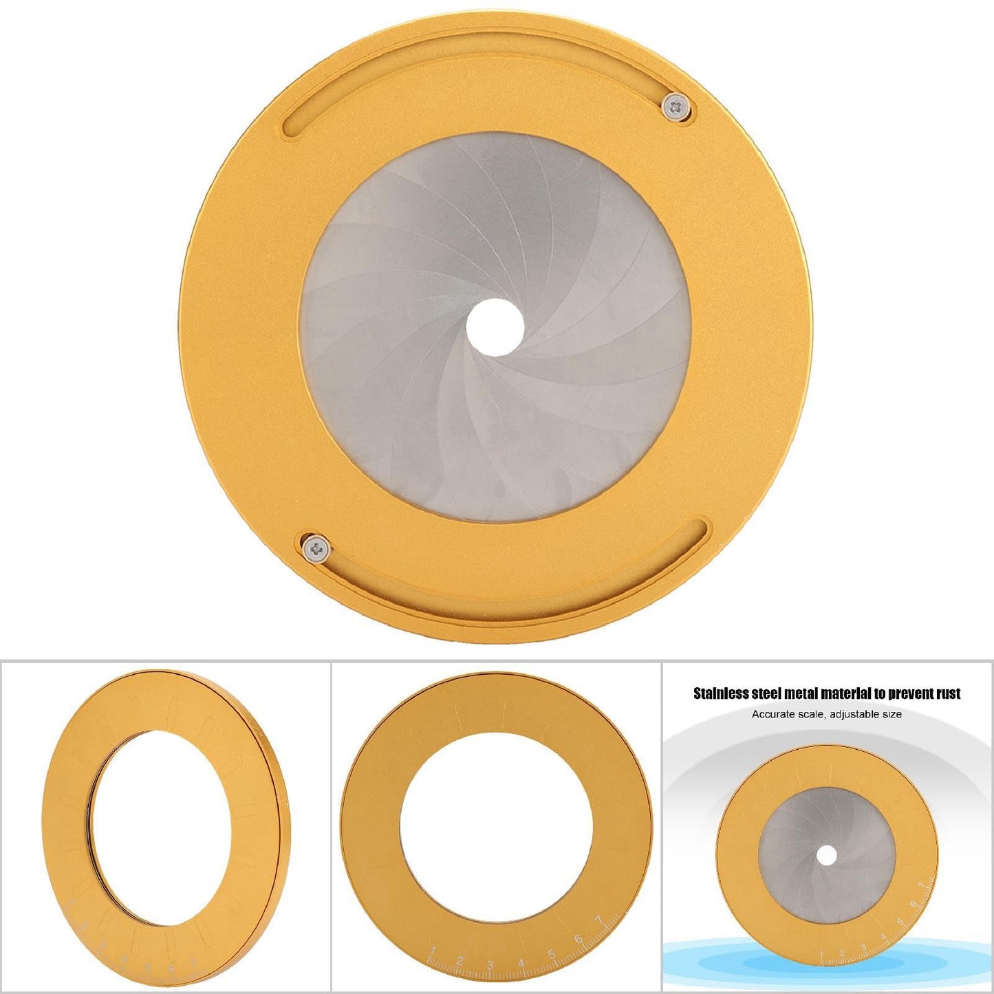 Stainless Steel Circle Template Ruler Rotary for Accurate Drawing Measuring Drafting Woodworking Tool