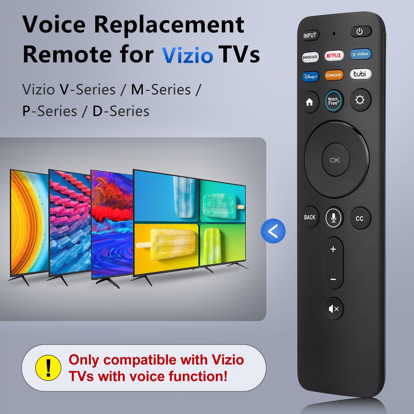 Voice Replacement for Google-Chromecast-Remote, G9N9N for Chromecast with Google TV Remote, for Google TV Streamer (Only for Snow Chromecast Google)