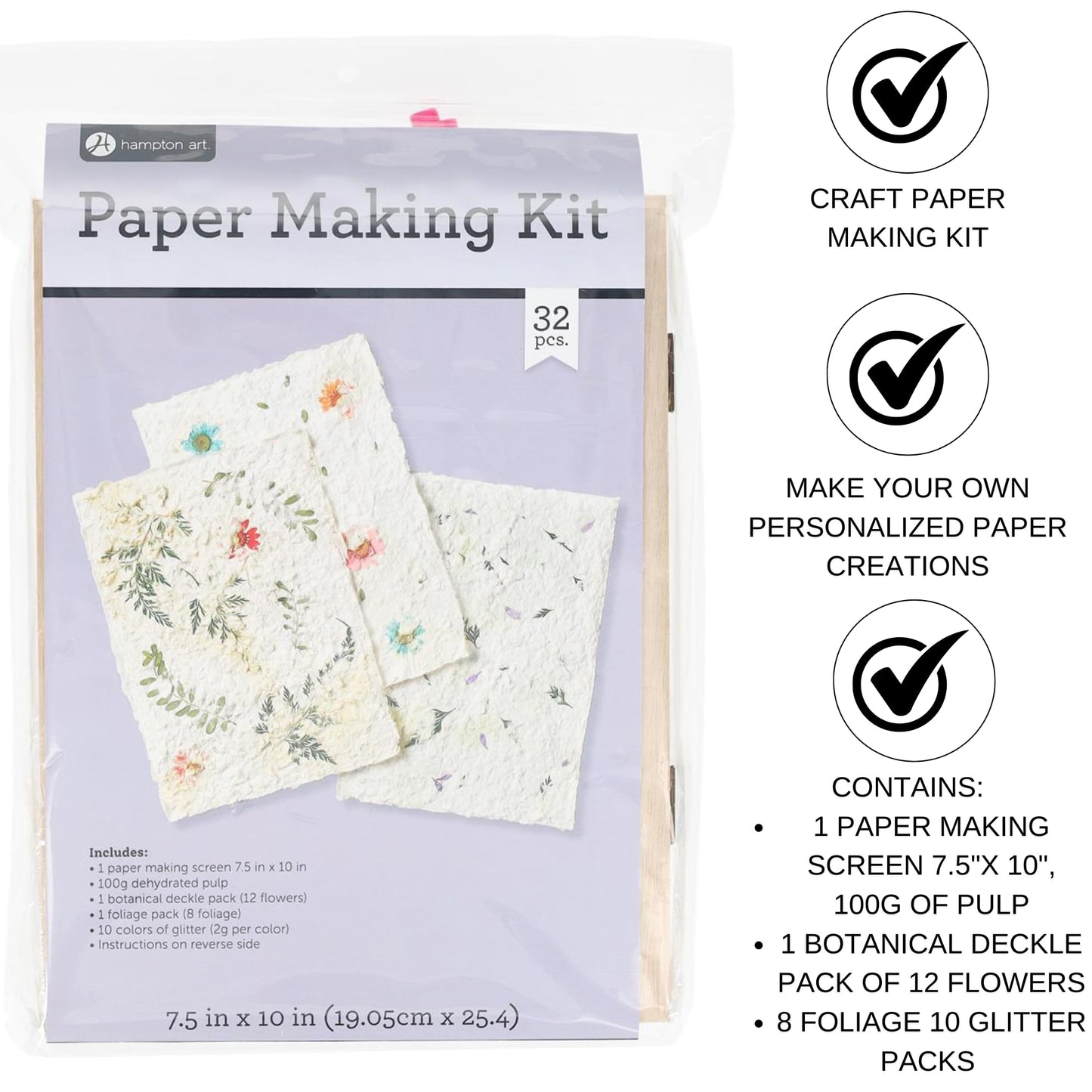 Hampton Art Paper Making Kit: Create Unique Homemade Paper with Ease – All-in-One Making Supplies for Creative Crafting, DIY Projects, and Personalized Stationery