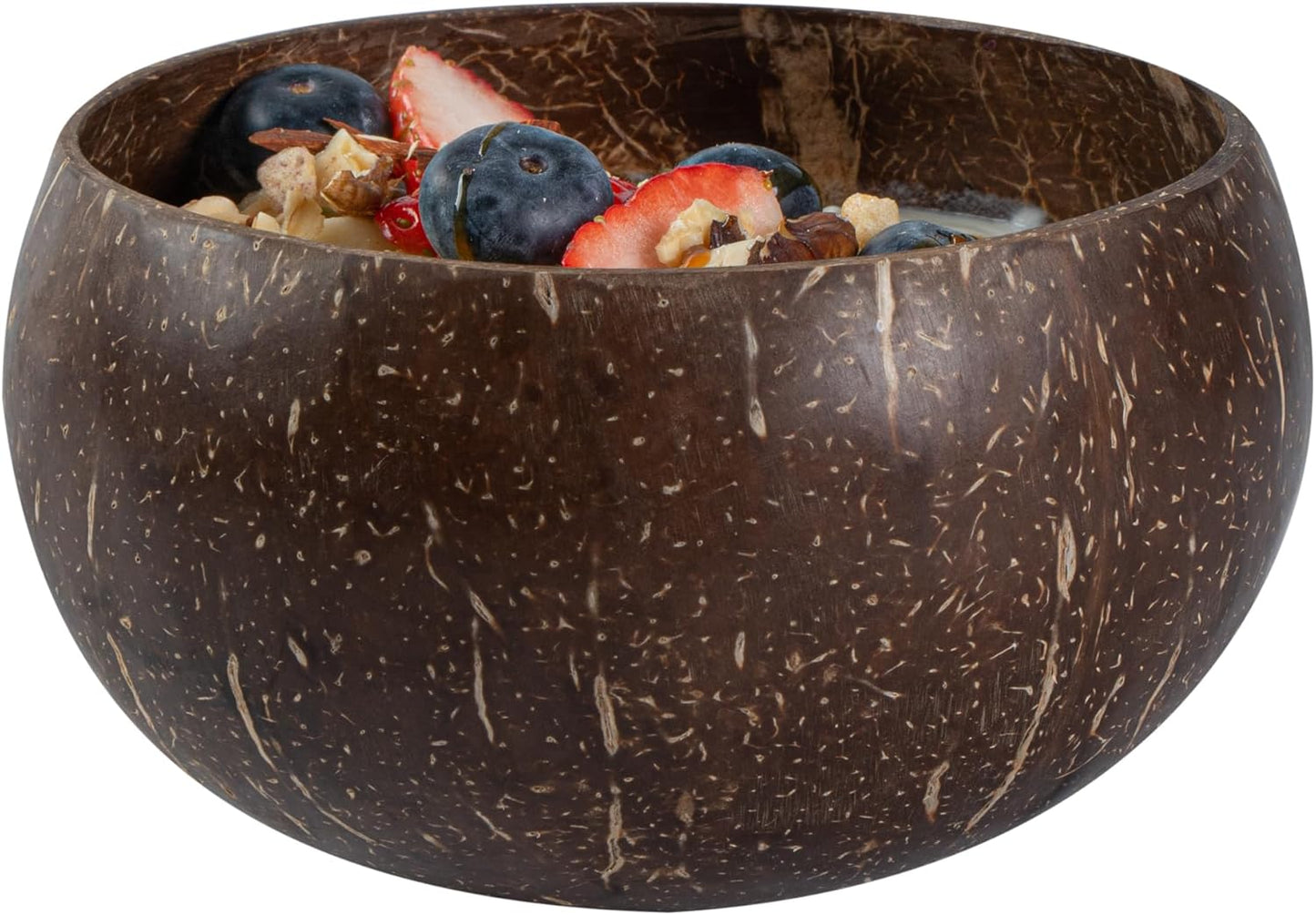 Restaurantware Coco Casa 21 Ounce Coconut Bowl, Reusable Handcrafted Bowl for Smoothies and Salads