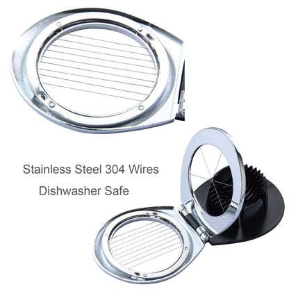 Vila KuChe Multi Function Stainless Steel Egg Slicer Hard Boiled Eggs Dishwasher Safe Heavy Duty Egg Cutter Kitchen Helper
