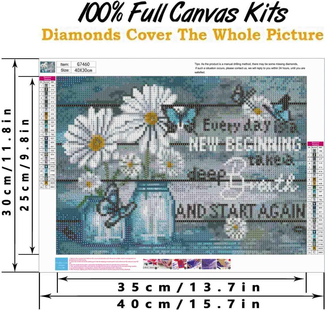 Tiwabb 4 Pack Diamond Art Kits for Adults Beginners,Inspirational Flower Diamond Painting Kits for Adults,5D Full Drill DIY Diamond Dot Gem Art Kit Wall Home Decor Arts Craft 12x16 inch