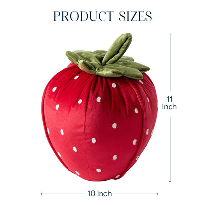 Phantoscope Papaya Shaped Throw Pillow, Fruit Themed Cushion for Couch, Bed and Chair, Pink, 10 x 15 inches
