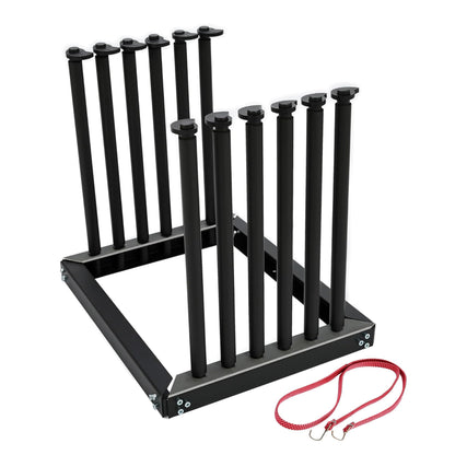 ECOTRIC 5-Lite Windshield Glass Rack 24-Inch Height Windshield Rack Auto Glass w/Rubber Foam Pads, Mast Locks Replacement Windshield Window Holder Steel